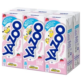 Milk Drink Strawberry Minions Yazoo 200 ml. x 3 pcs.