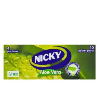 Pocket Tissue Aloe Vera Nicky 4 Ply 10 pcs.