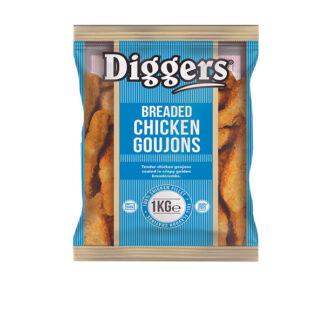 Breaded Chicken Goujons Diggers 1 kg. /Frozen/Halal.