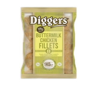 Breaded Butermilk Chicken Fillets Diggers 1 kg. /Frozen/Halal.