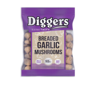Breaded Garlic Mushrooms Diggers 1 kg. /Frozen/Halal.