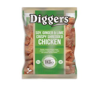 Soya, Ginger/Lime Chicken Diggers 1 kg. Frozen/Halal.