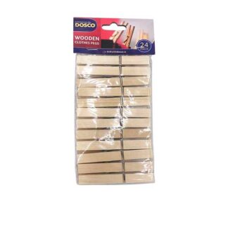 Timber Clothes Pegs Dosco 24 pack