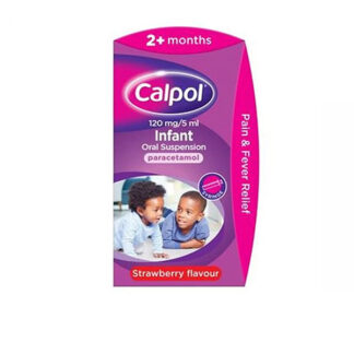 Infant Suspension Paracetamol 2+ Month Strawberry Normal Calpol 60 ml.