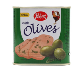 Chicken Luncheon Meat With Green Olives Can Robert 340 g./Halal