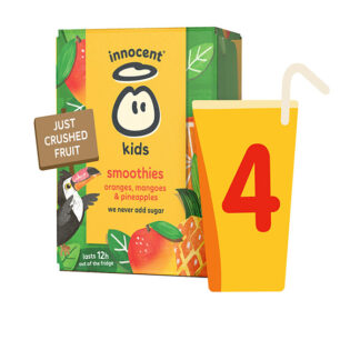 Smoothie Orange/Mango/Pineapple Kids Innocent 4 x 150 ml. Sugar Free