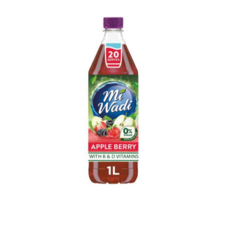 Mi Wadi Apple/Berry 1 l. Sugar Free “Including 0.25 c Return Deposits”