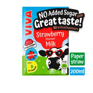 Strawberry Milk Viva 200 ml. Sugar Free