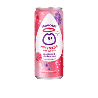 Juicy Water Raspberry/Blackcurrant Innocent 330 ml. "Including 15c Deposit Return* Sugar Free