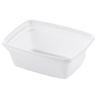 Plastic White Bowl Rectangle 9x13 cm (10 pcs.)