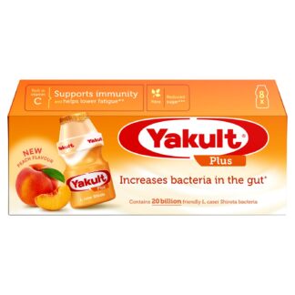 Yogurt Plus Peach Yakult 8x65 ml.