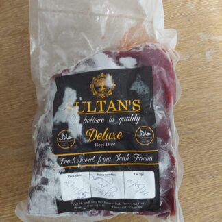 Diced Beef Sultan 1 kg. Halal/Frozen