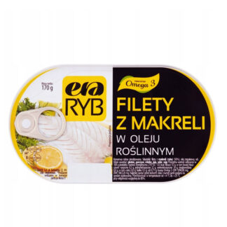 Mackerel Fillets In Sunflower Oil Era Ryb 170 g.