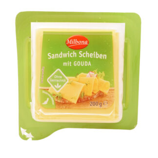 Gouda Slices Cheese Milbona 200 g.