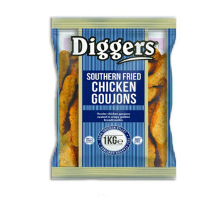 Chicken Goujons Southern Fried Diggers 1 kg. /Frozen/Halal.