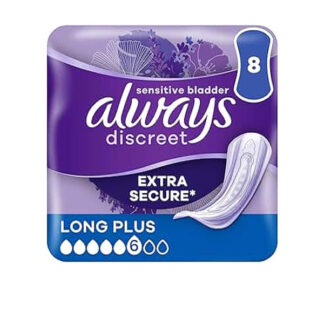 Liners Always Discreet Extra Secure N6 Long Plus 8 pads.