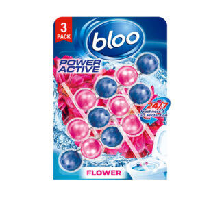 Toilet Block Power Active Trio Flower Bloo 3x50 g.