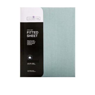 King Fitted Sheet Lily Cotton Duck Egg 152x200 cm.