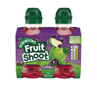 Fruit Shoot Apple/Blackcurrant Juice Drink 4 Pack (200 ml) “0.60 c Return Deposits”