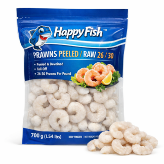 Prawns Peeled/Raw 26/30 Happy Fish 1 kg. /Frozen